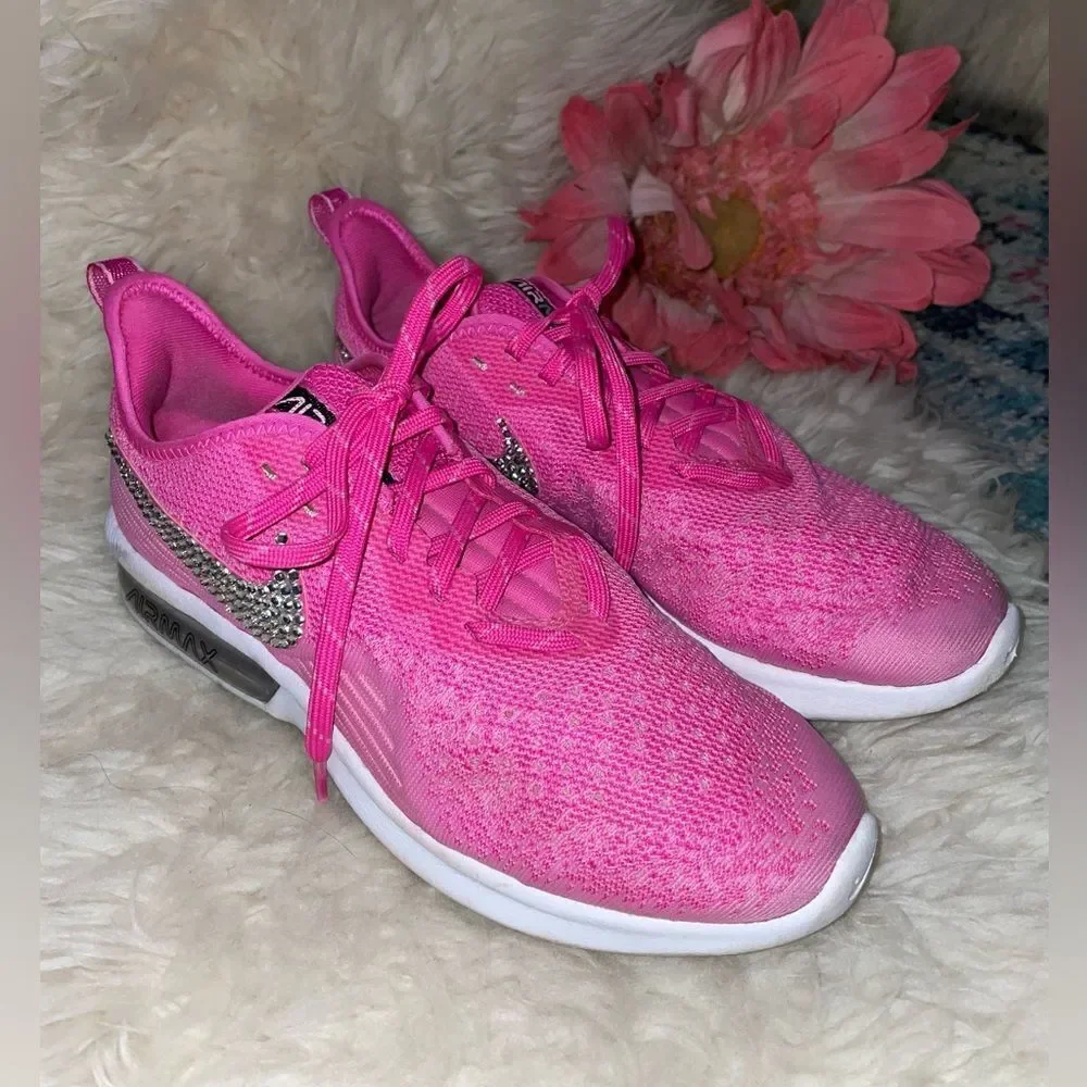 Nike Air Max Women’s Rhinestone Swoosh Pink 8.5